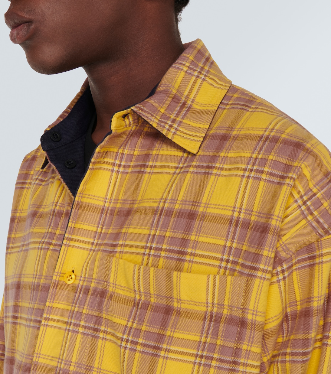 Camicia reversibile in cotone a quadri | Balenciaga