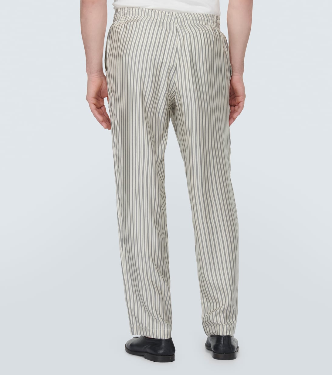 Pantaloni regular in seta a righe | Le Kasha