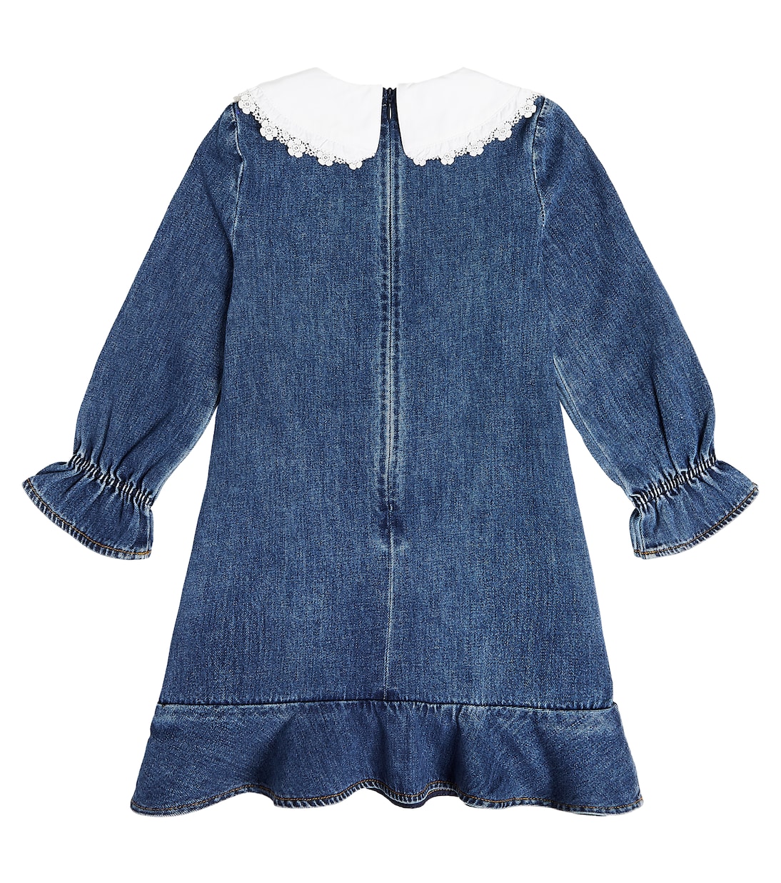 Kleid aus Denim mit Spitze | Self-Portrait Kids