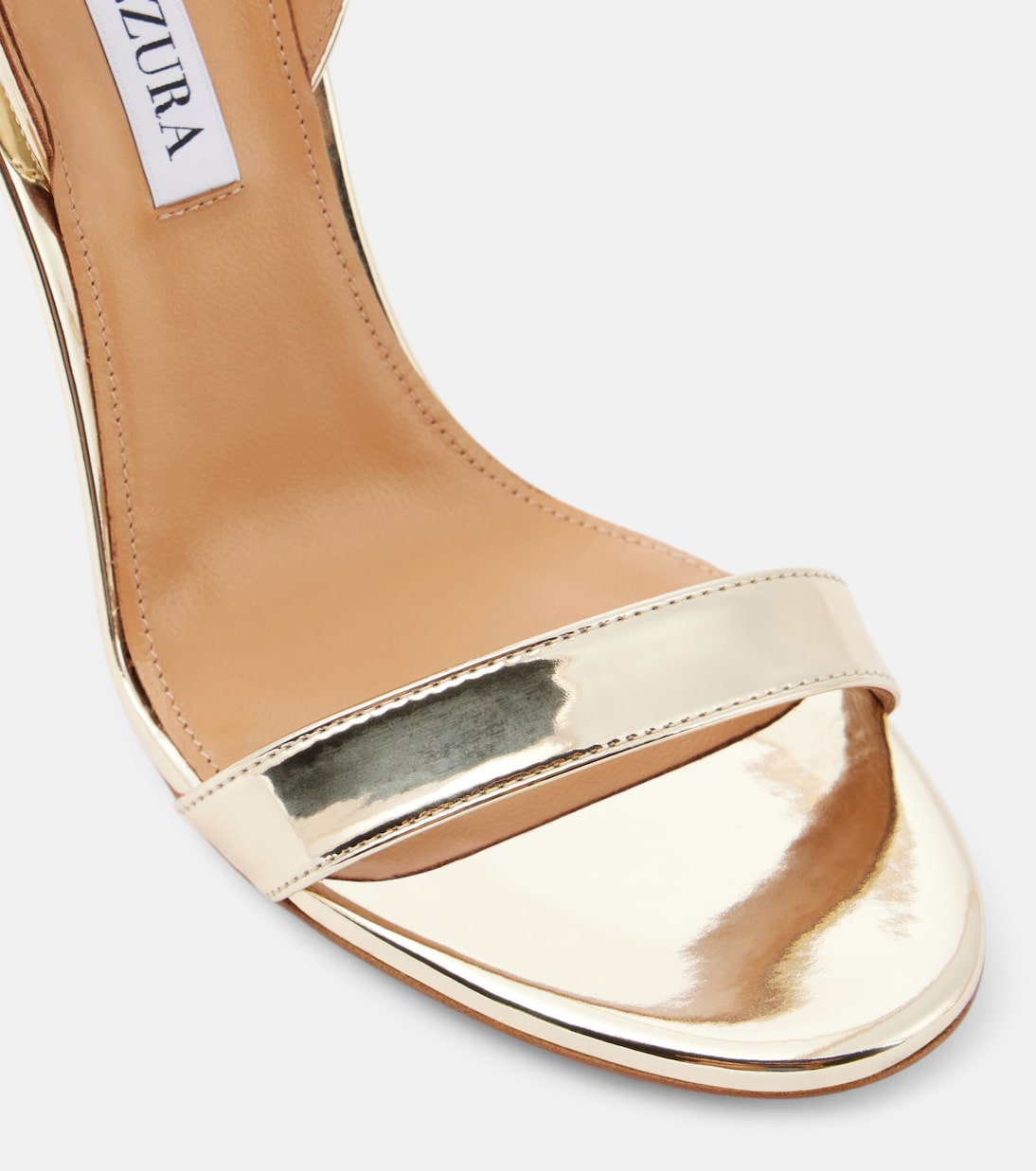 So Nude 105 metallic leather sandals | Aquazzura