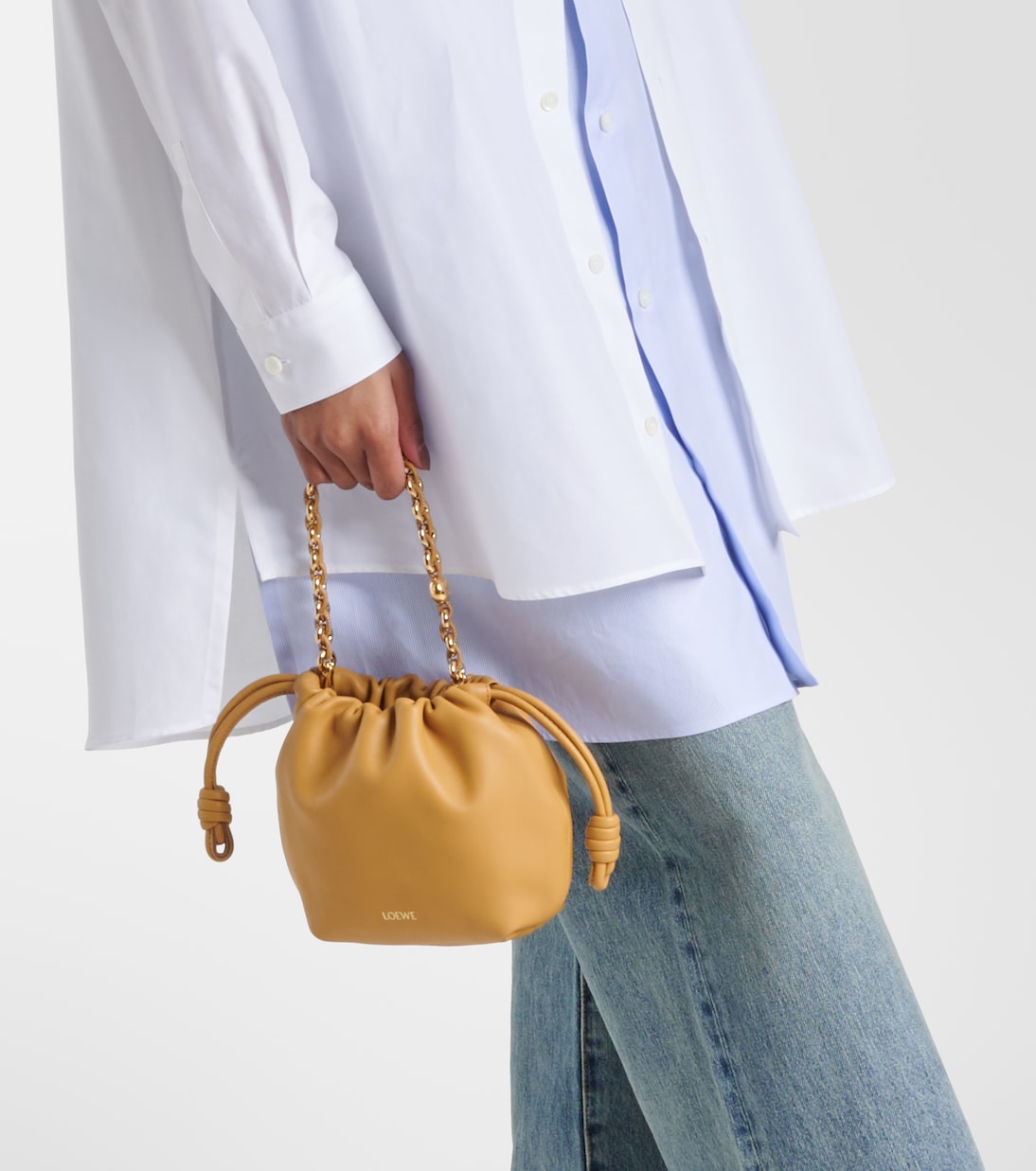 Borsa a spalla Flamenco Mini in pelle | Loewe