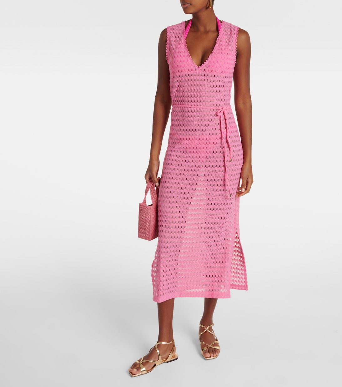 Vestido midi Annabel de punto calado | Melissa Odabash