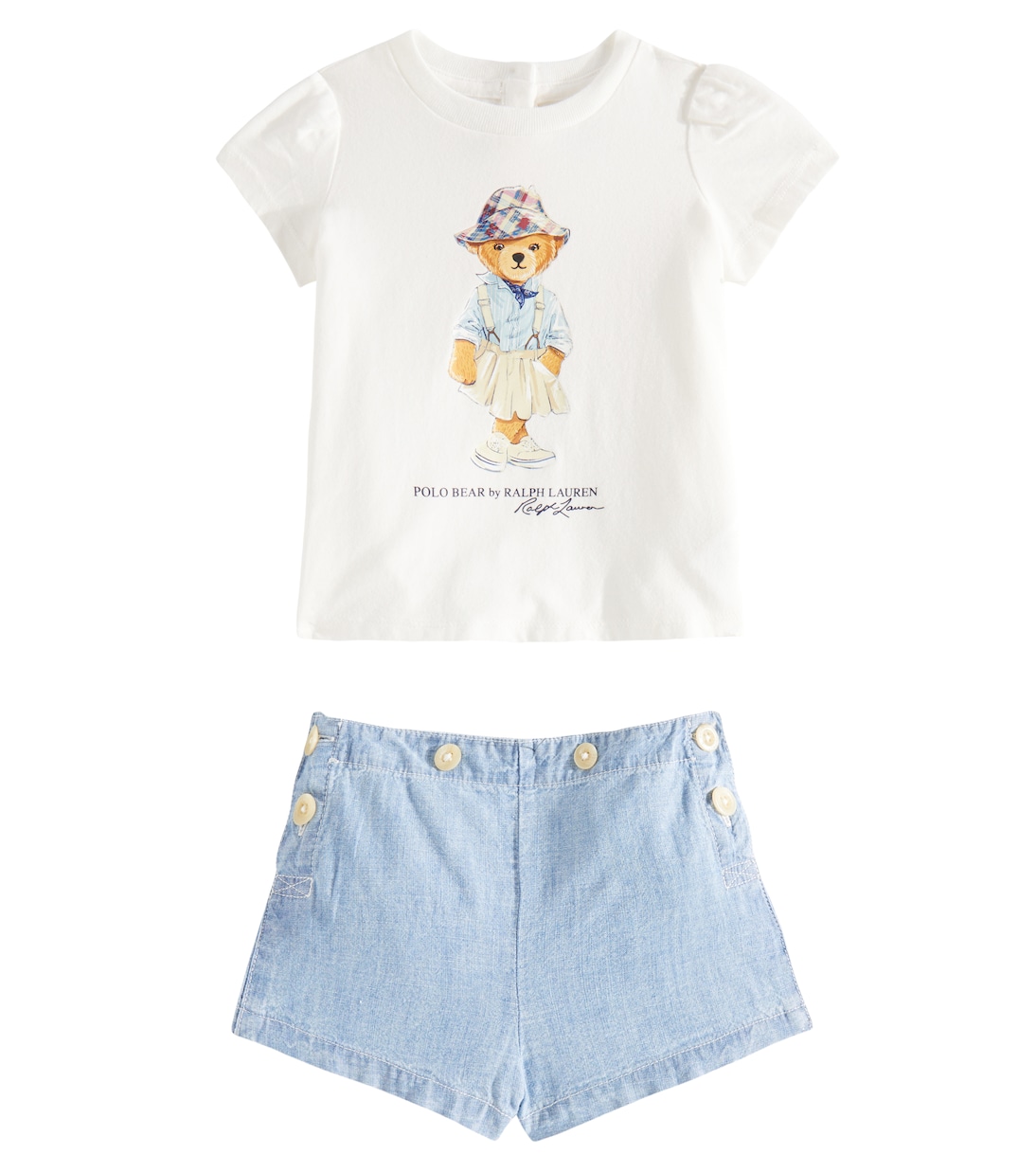 Baby Polo Bear T-shirt and shorts set | Polo Ralph Lauren Kids