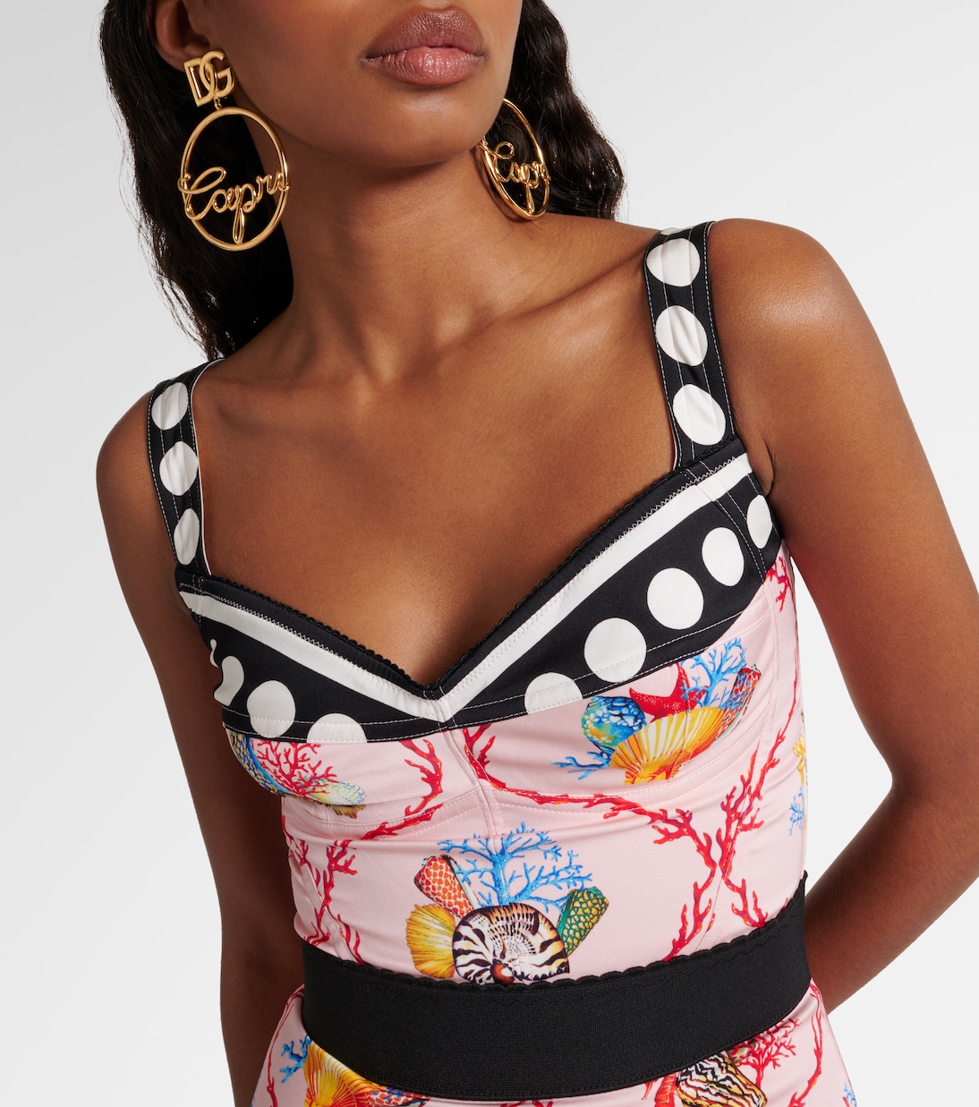 Abito Capri in misto seta con stampa | Dolce&Gabbana
