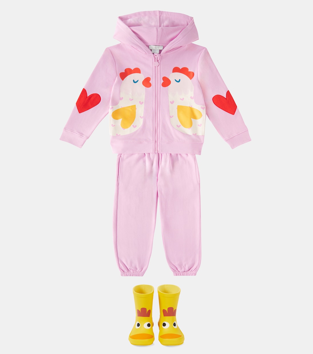 Tuta in pile di cotone con stampa | Stella McCartney Kids