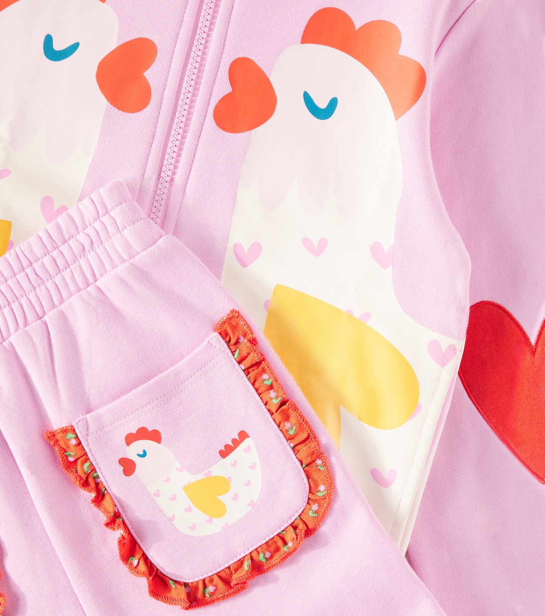 Tuta in pile di cotone con stampa | Stella McCartney Kids