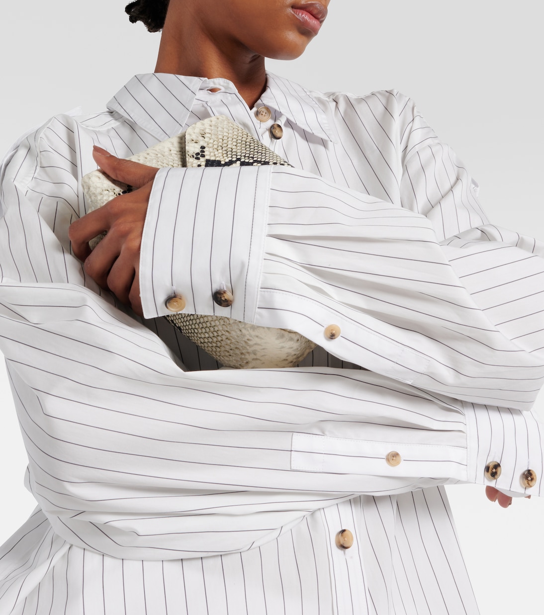 Tamal pinstriped oversized cotton shirt | Khaite
