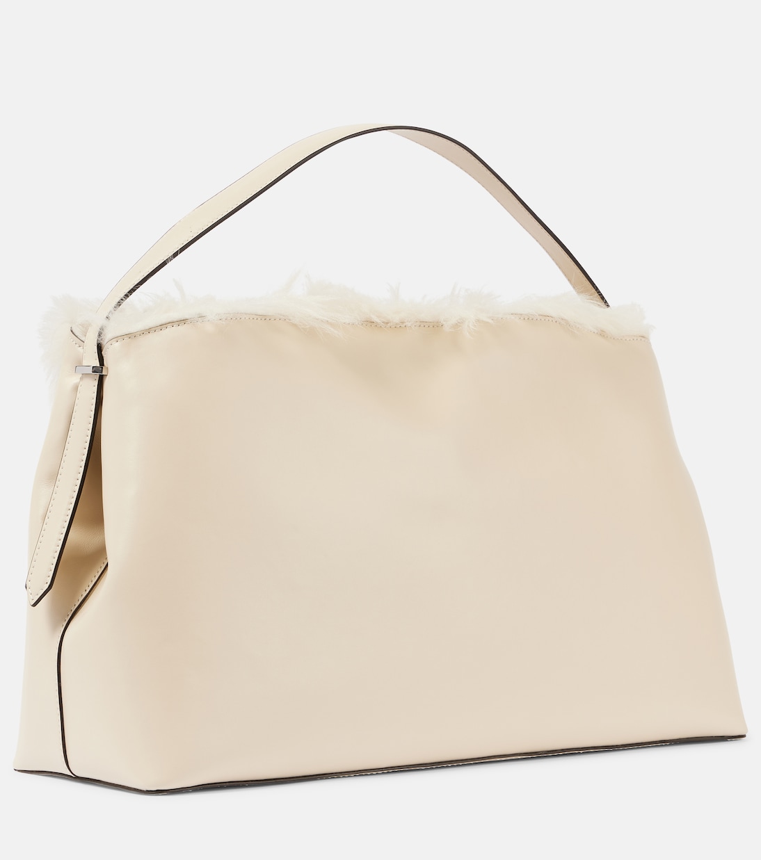 Borsa a spalla T-Lock Large con shearling | Toteme