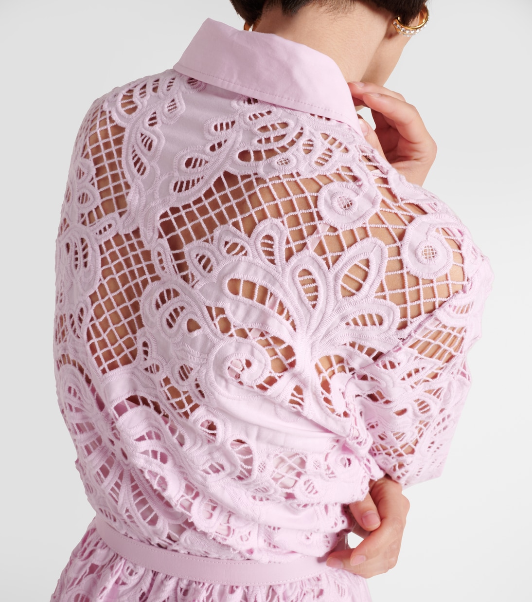 Cotton lace shirt dress | Self-Portrait