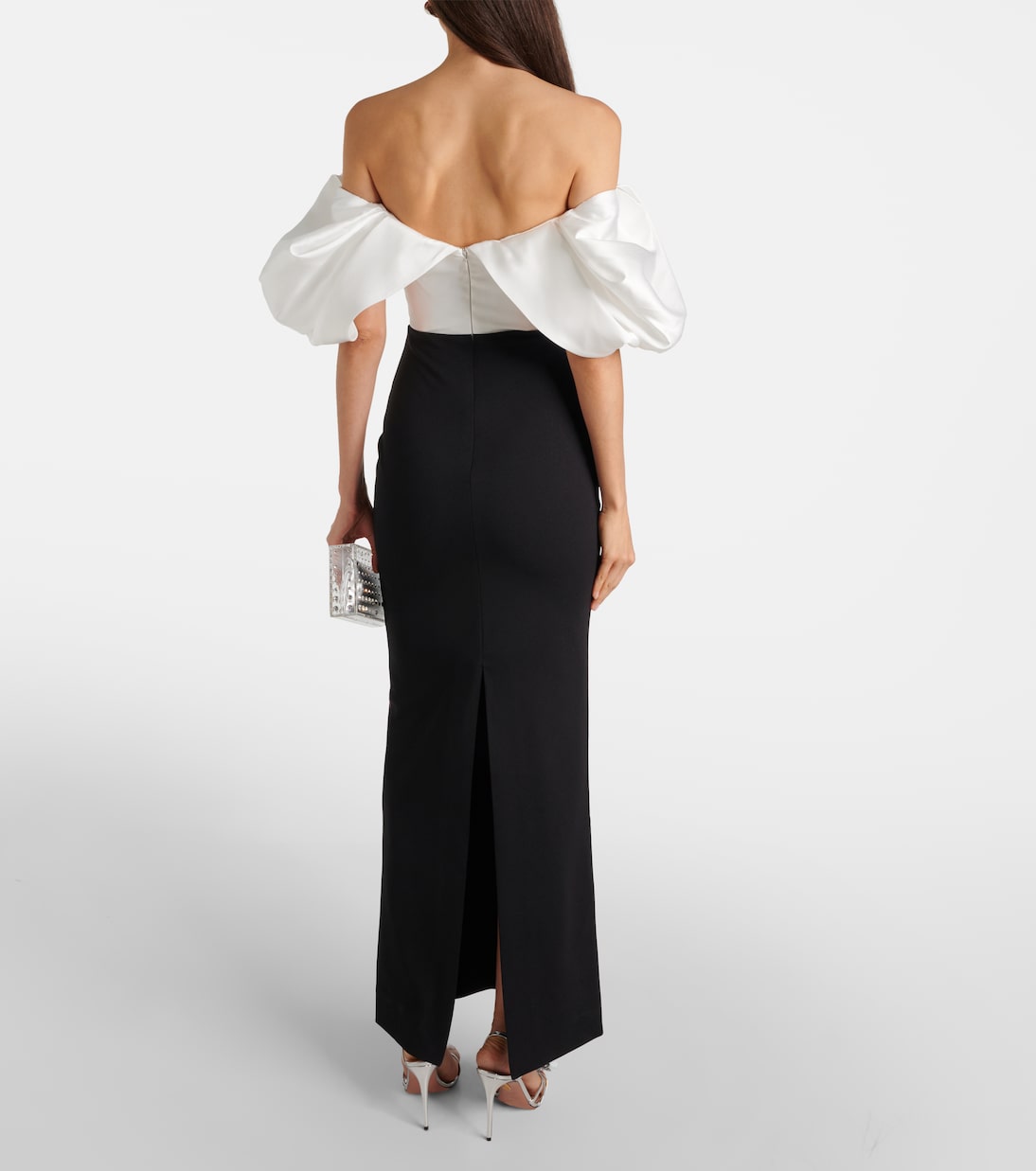 Sian gathered crêpe twill gown | Solace London