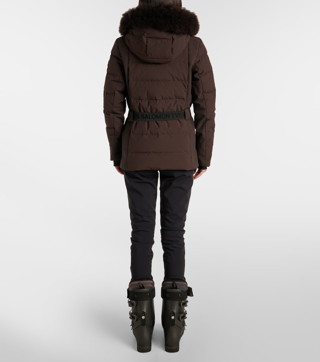 Veste 64cm shearling-trimmed ski jacket | Yves Salomon