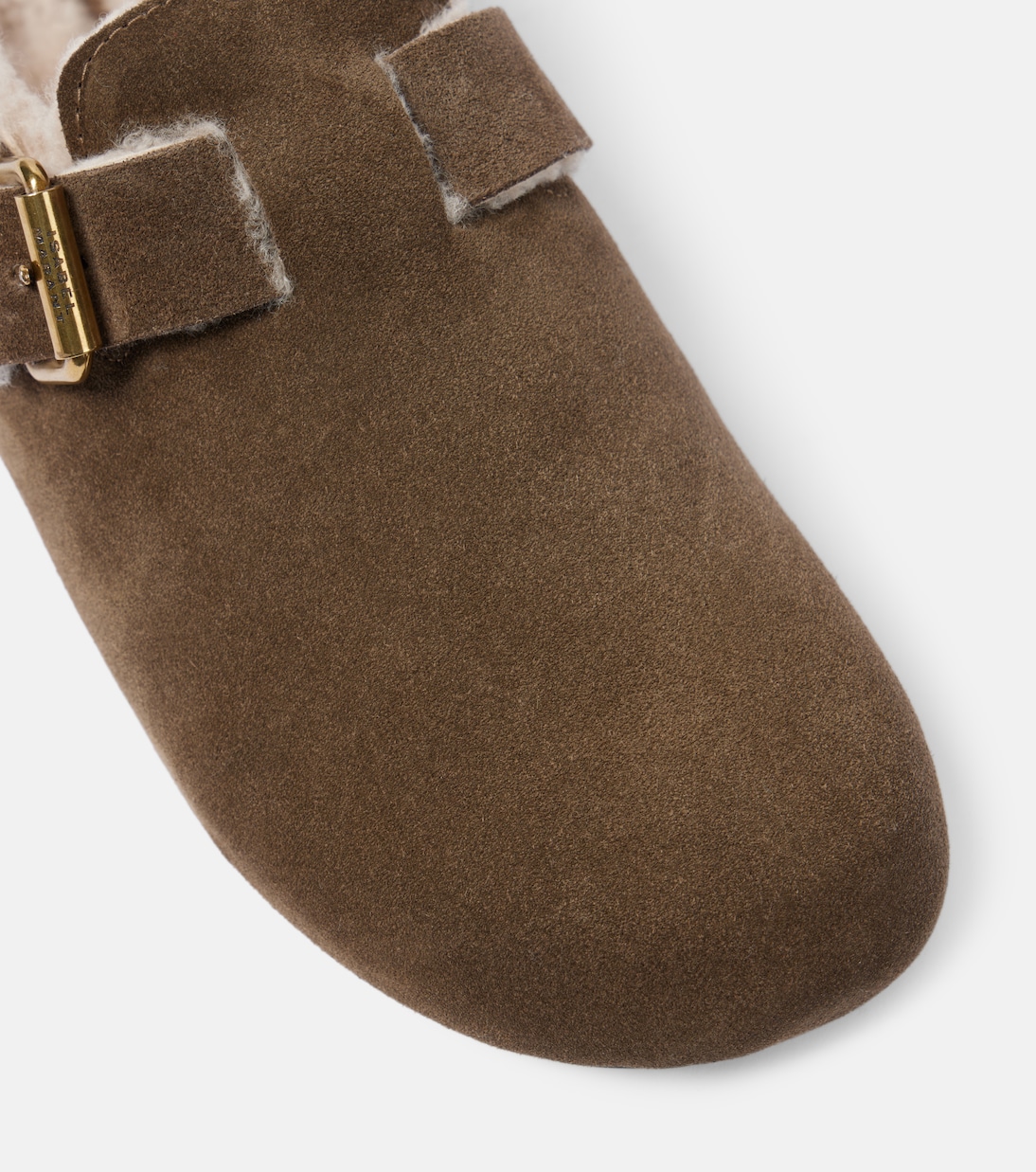 Slippers Mirvin in suede con shearling | Isabel Marant
