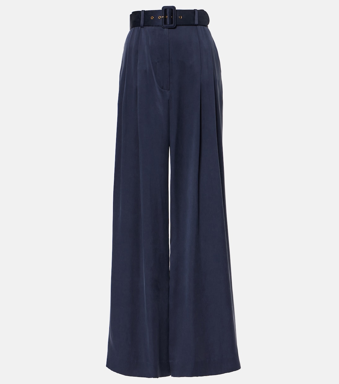 Pantaloni a gamba larga Tuck in seta | Zimmermann