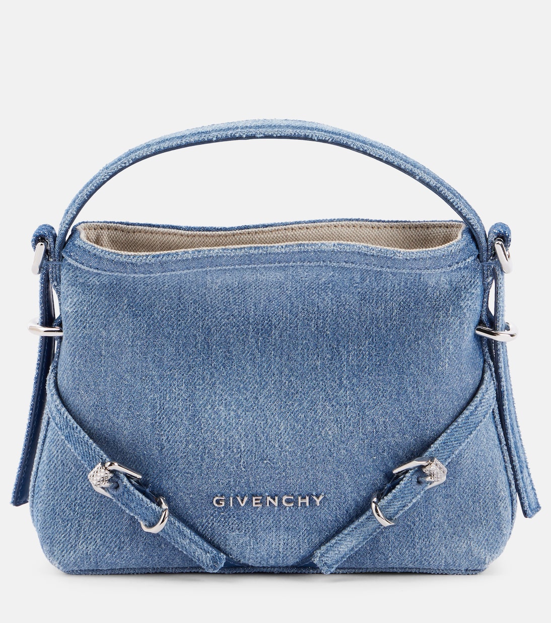 Borsa a tracolla Nano Voyou in denim | Givenchy