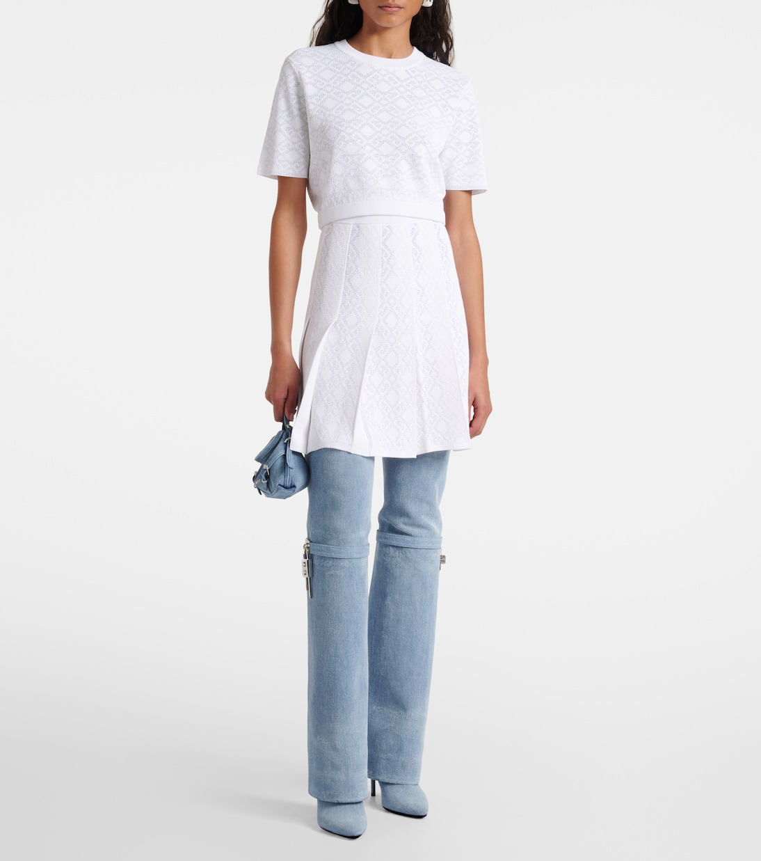 Borsa a tracolla Nano Voyou in denim | Givenchy