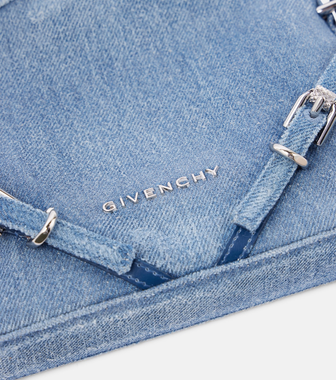 Borsa a tracolla Nano Voyou in denim | Givenchy