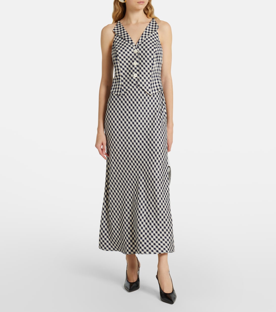 Vestido largo Kimmy a cuadros | Rixo