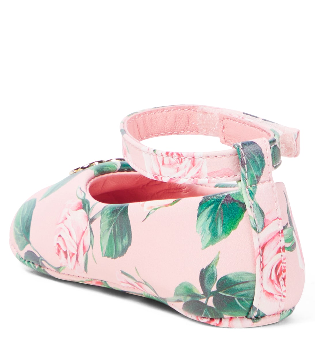 Bébé – Ballerines DG en cuir à fleurs | Dolce&Gabbana Kids