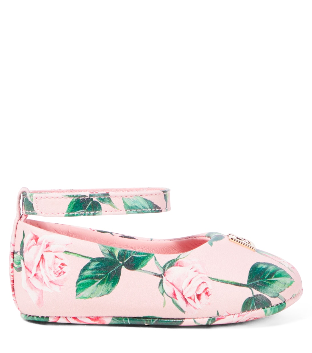 Bébé – Ballerines DG en cuir à fleurs | Dolce&Gabbana Kids