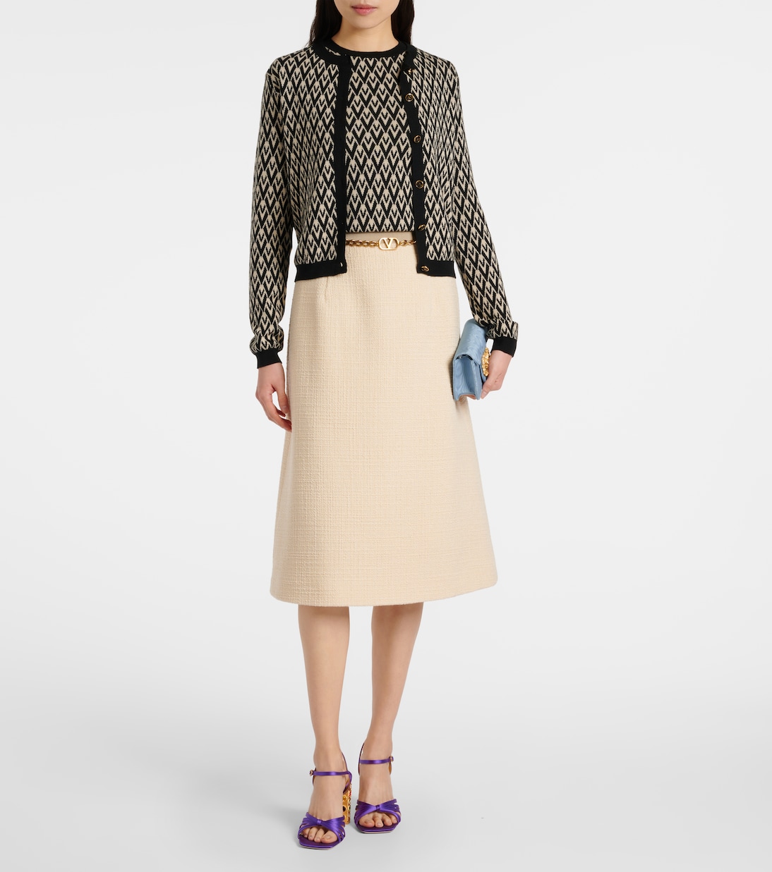 Cardigan in lana vergine Toute la V  | Valentino