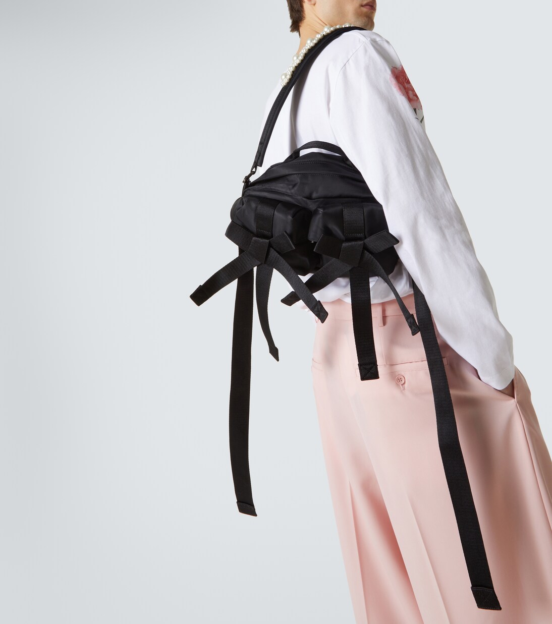 Faux pearl-embellished crossbody bag | Simone Rocha