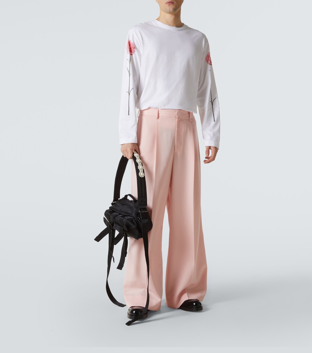 Faux pearl-embellished crossbody bag | Simone Rocha