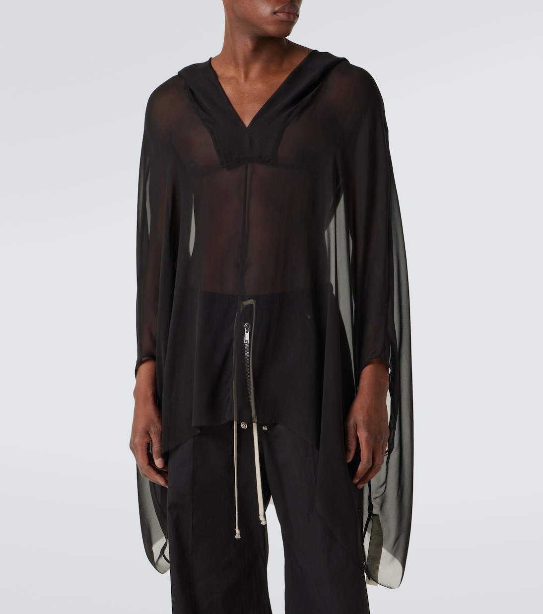 Felpa in seta con cappuccio | Rick Owens