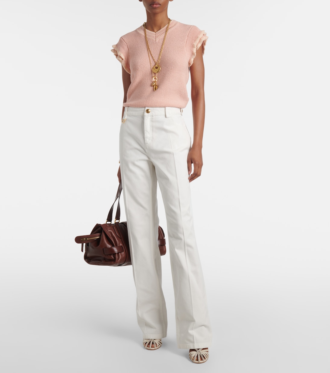 Gerade Hose aus Baumwoll-Canvas | Chloé