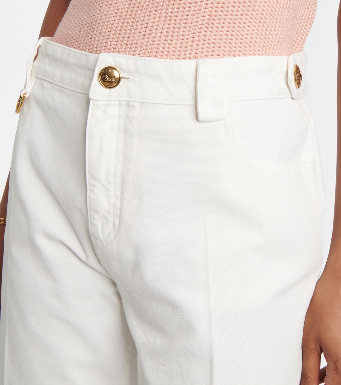 Gerade Hose aus Baumwoll-Canvas | Chloé