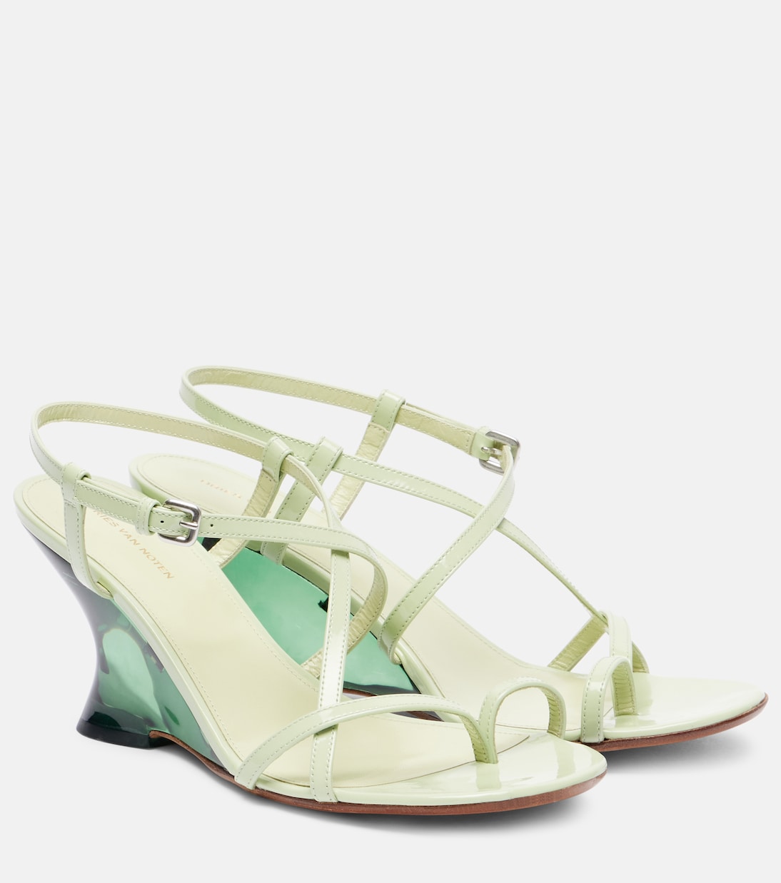 Mules Bulle 105 en cuir verni | Dries Van Noten