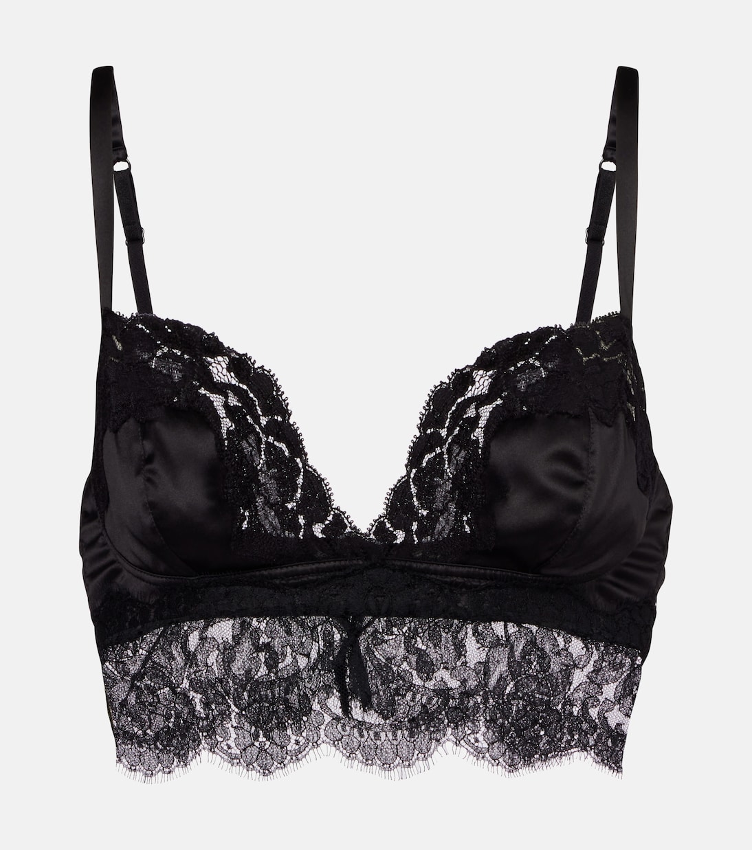 Bralette in raso con pizzo | Dolce&Gabbana