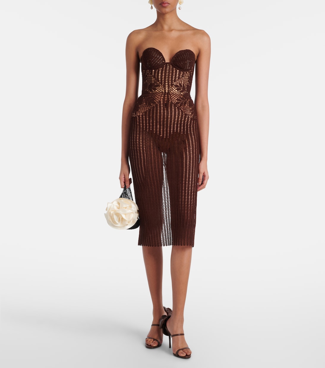 Robe bustier en crochet de coton | Magda Butrym