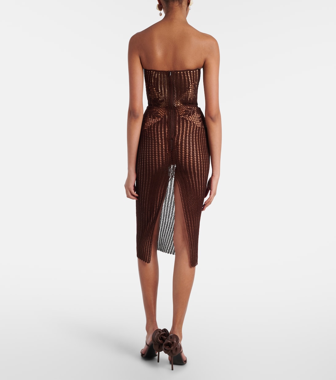 Robe bustier en crochet de coton | Magda Butrym