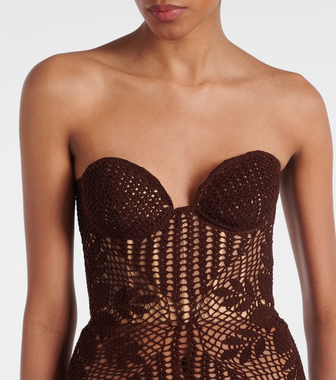 Robe bustier en crochet de coton | Magda Butrym