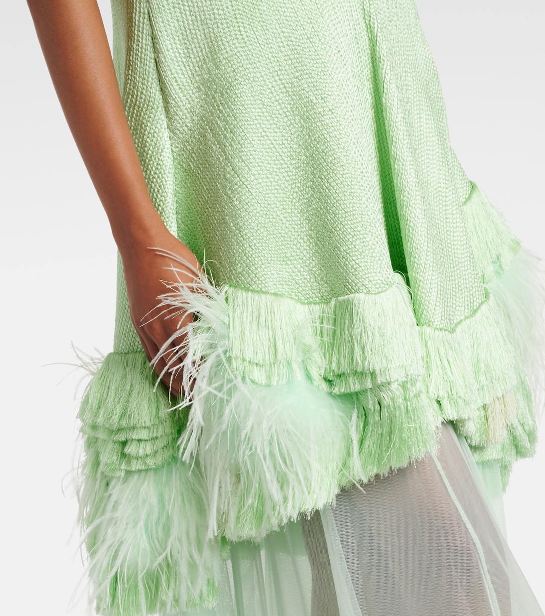 Robe longue à plumes | Xu Zhi