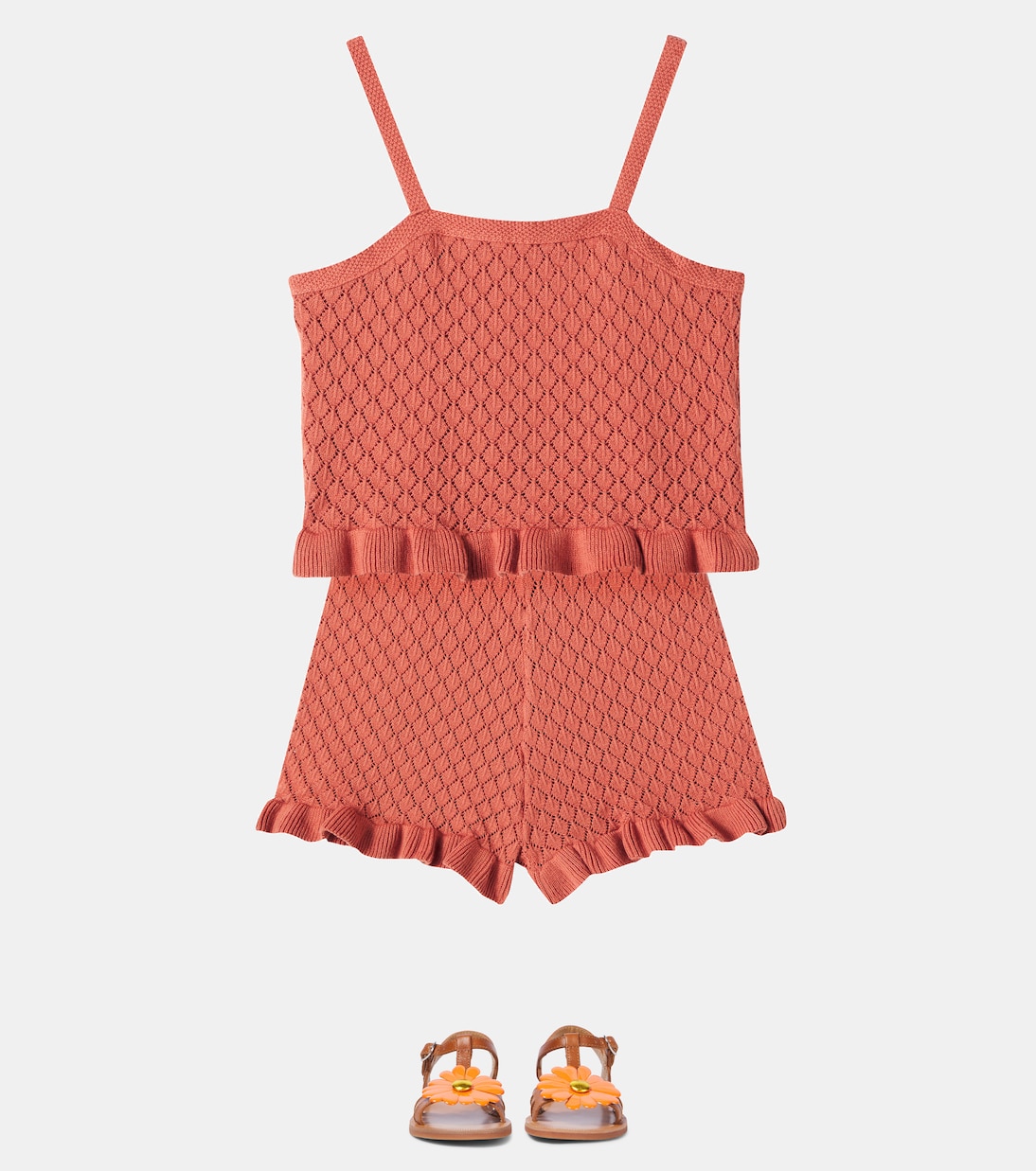 Set aus Top und Shorts aus Häkelstrick | Rylee + Cru