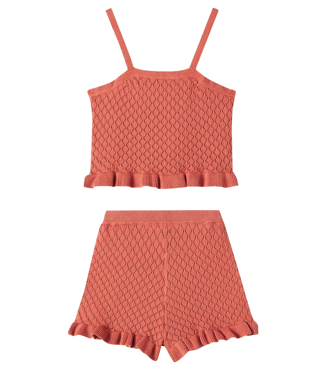 Top e shorts in crochet di cotone | Rylee + Cru