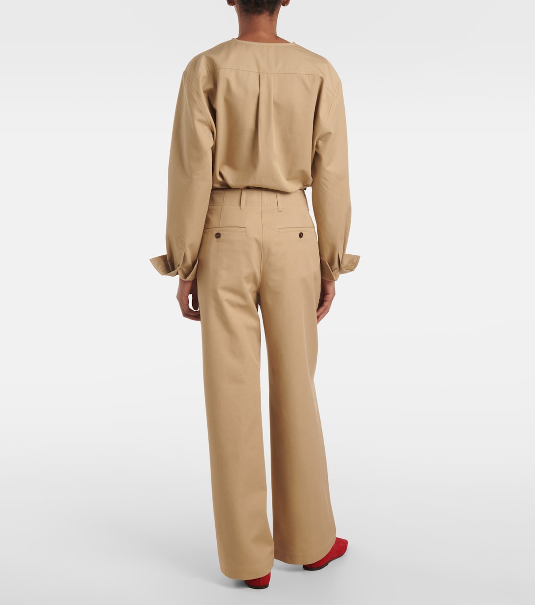 Pantaloni a gamba larga in cotone | Toteme