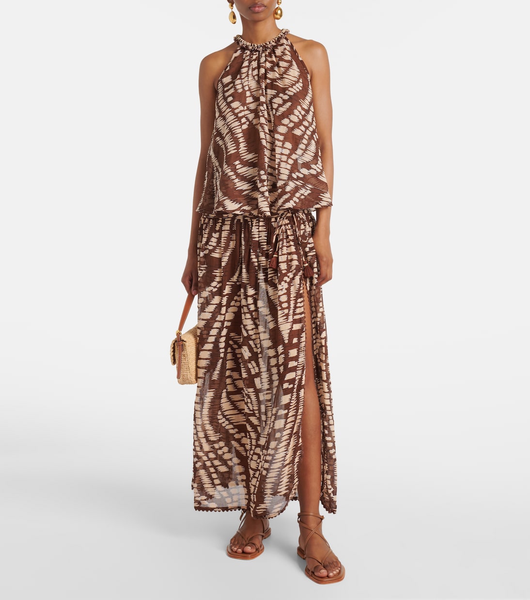 Top Cleo in cotone con stampa  | Poupette St Barth