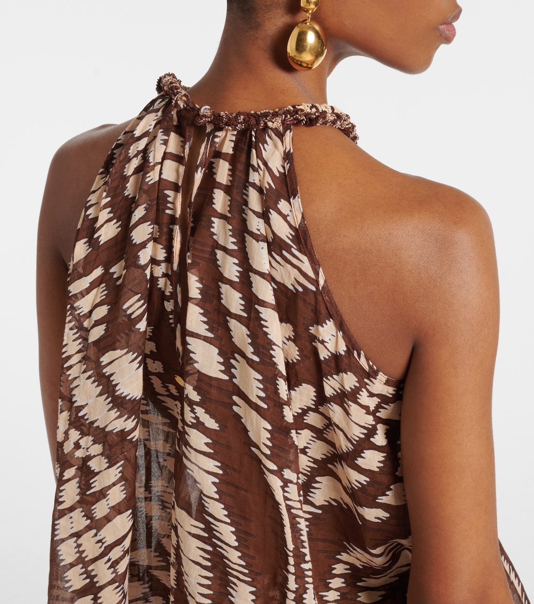 Top Cleo in cotone con stampa  | Poupette St Barth