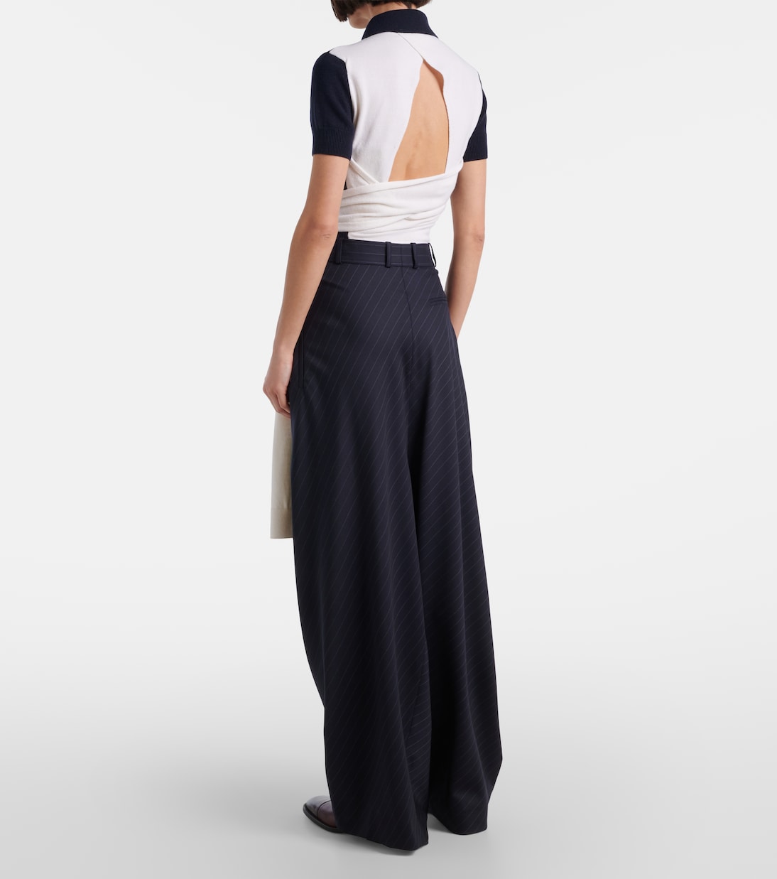 Weite Hose aus Woll-Twill | Loewe