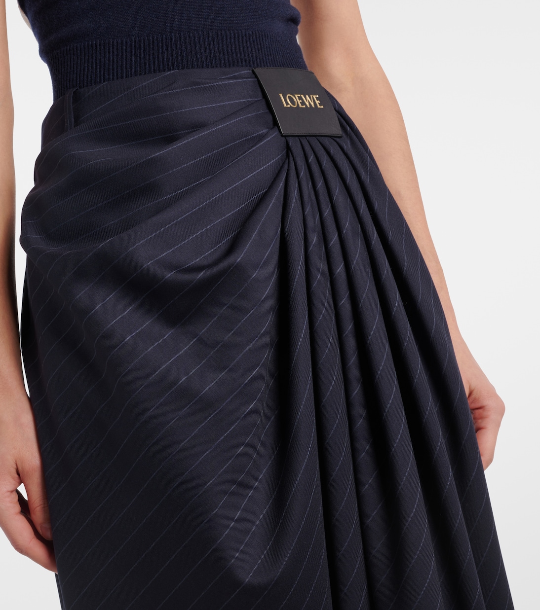Weite Hose aus Woll-Twill | Loewe