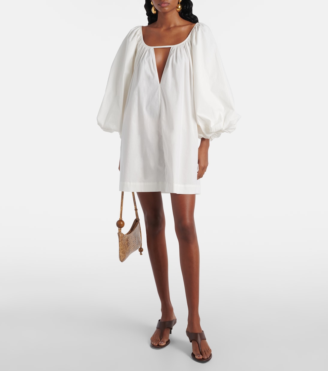 Cotton-blend minidress | Adriana Degreas