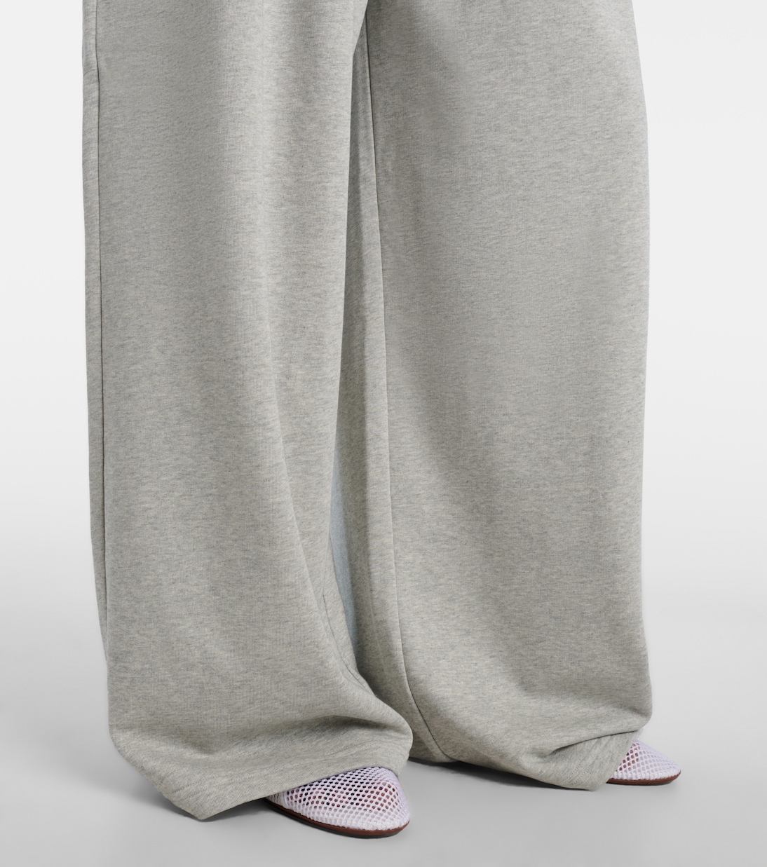 Ruffled cotton-blend track pants | Alaïa