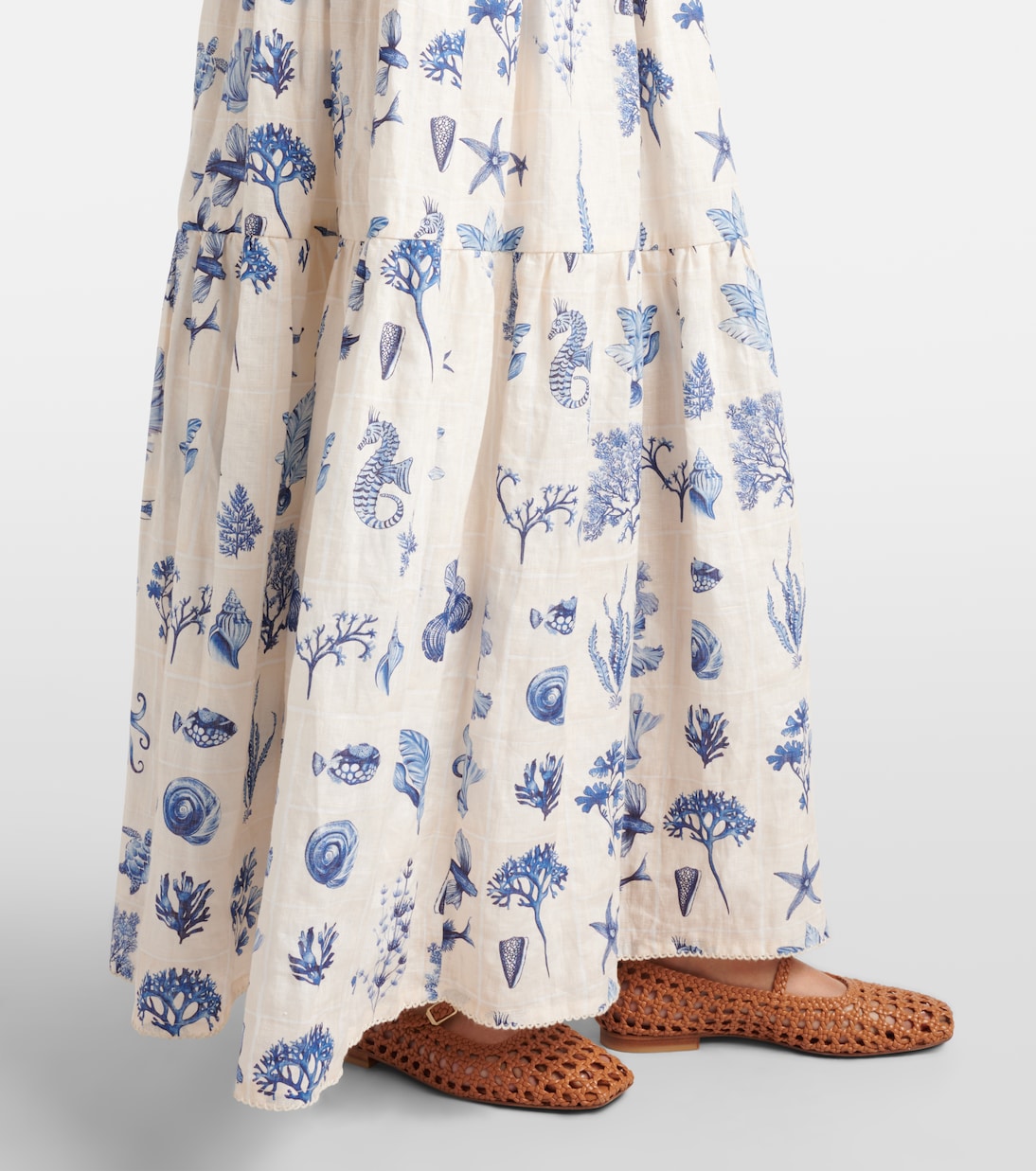 Bedrucktes Maxikleid Lima aus Leinen | Agua by Agua Bendita