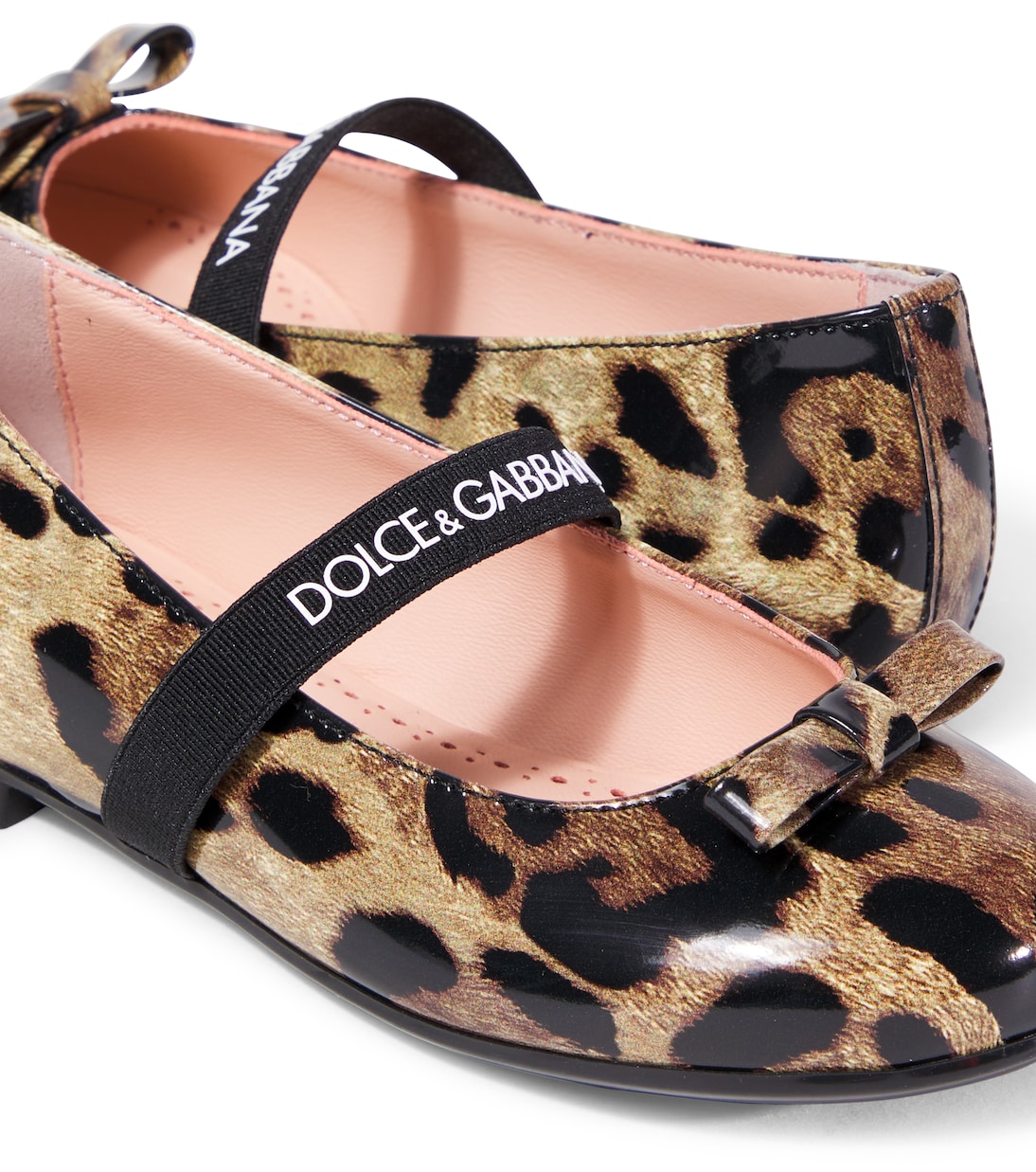Bedruckte Mary-Jane-Ballerinas aus Leder | Dolce&Gabbana Kids