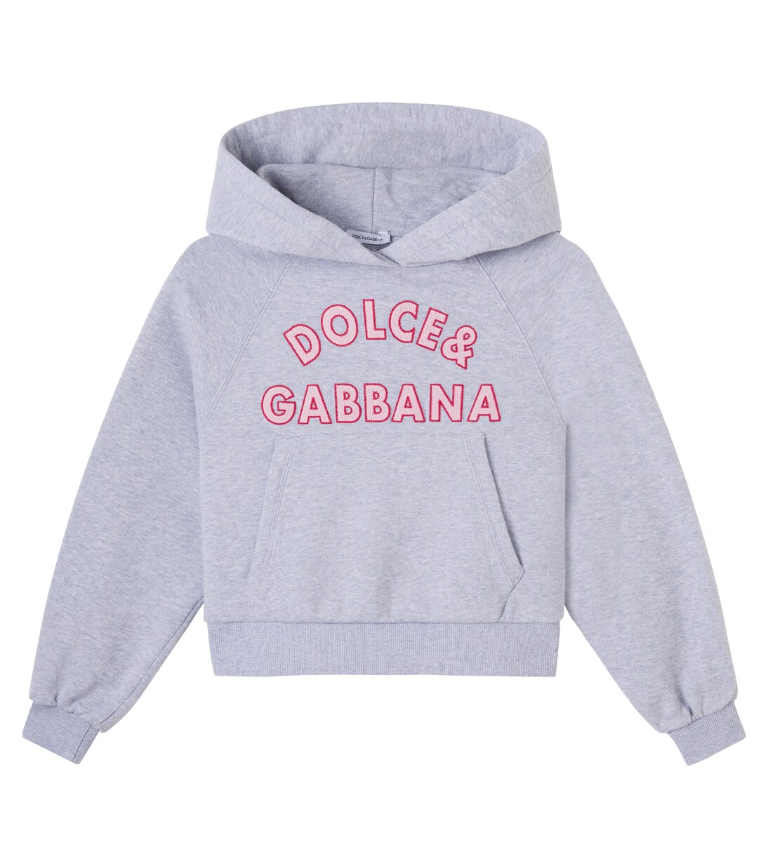 Embroidered logo cotton hoodie | Dolce&Gabbana Kids