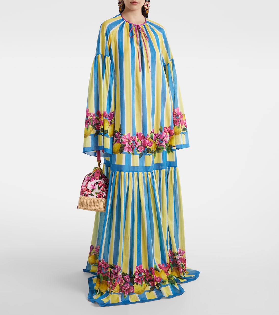 Caftán de algodón a rayas | Dolce&Gabbana