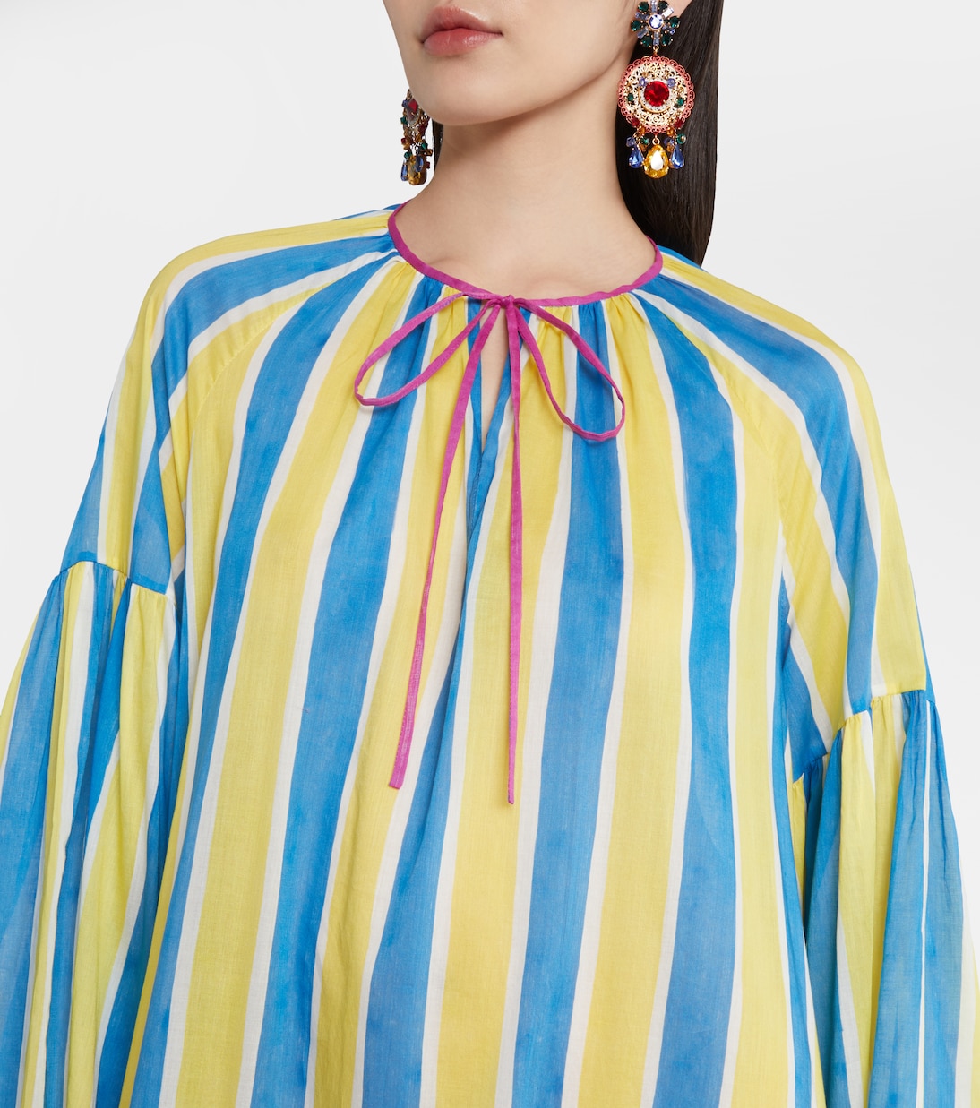 Caftán de algodón a rayas | Dolce&Gabbana