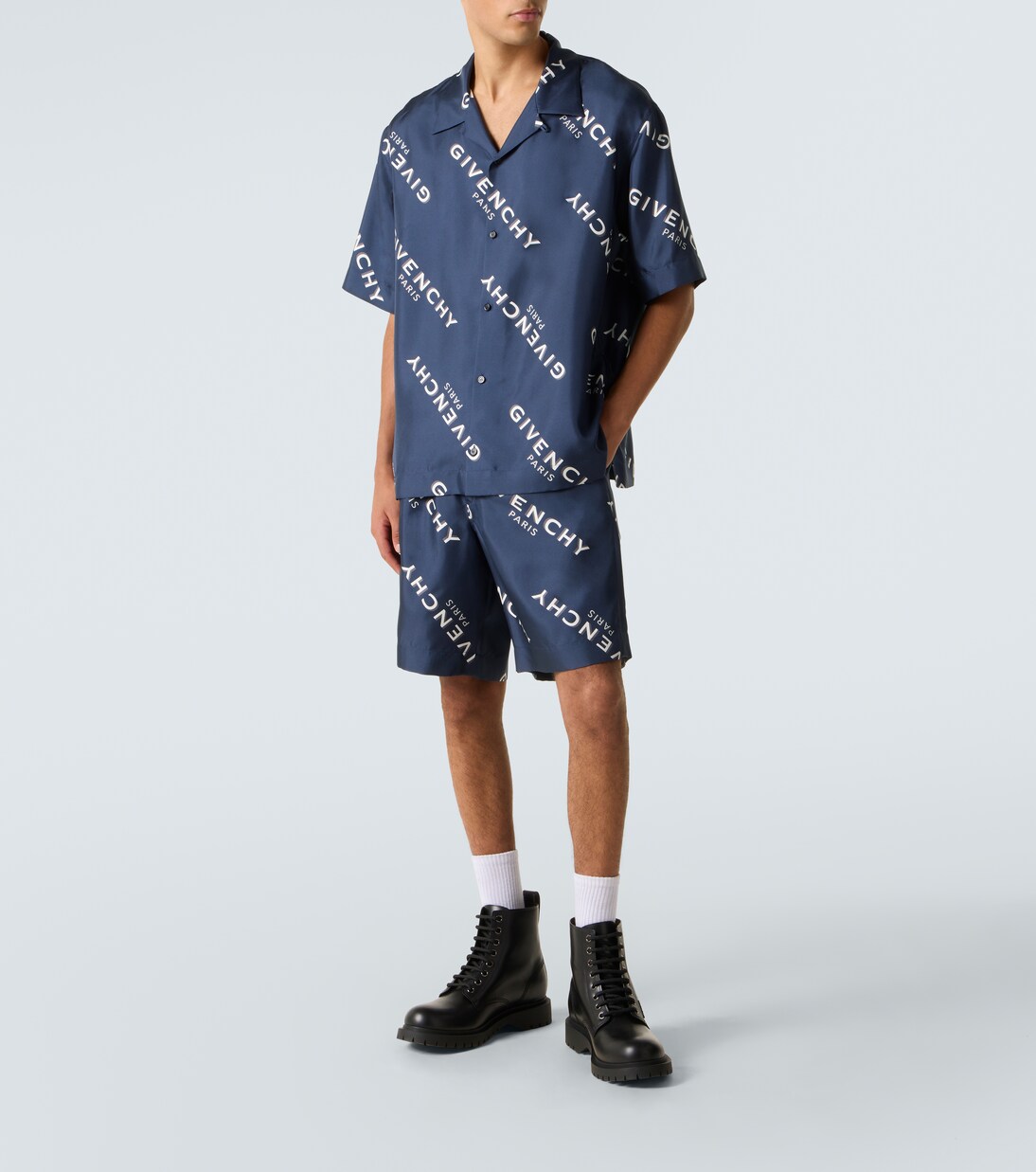 Givenchy Shadow silk bowling shirt | Givenchy